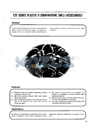 HDB-CTF1 datasheet - CTF SERIES PLASTIC D SUBMINIATURE SHELL(ACCESSORIES)