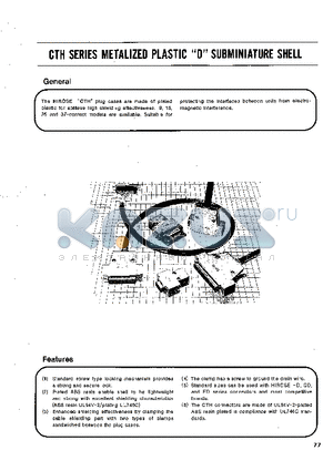 HDC-CTH1 datasheet - CTH SERIES METALIZED PLASTIC D SUBMINIATURE SHELL