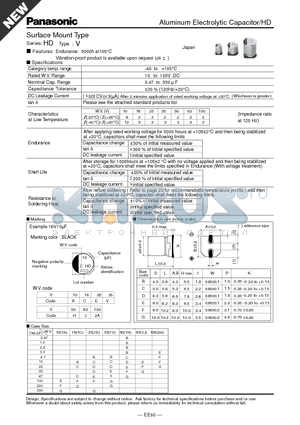 EEVHD1H220P datasheet - Aluminum Electrolytic Capacitor/HD