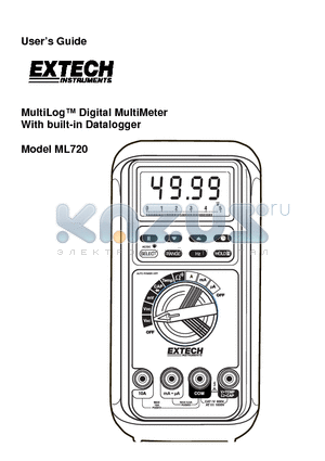 ML720 datasheet - MultiLog Digital MultiMeter With built-in Datalogger