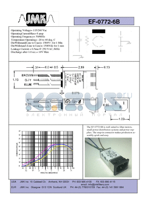 EF-0772-6B datasheet - Operating Voltage= 115/240 Vac OperatingCurrentMax= 6 amp