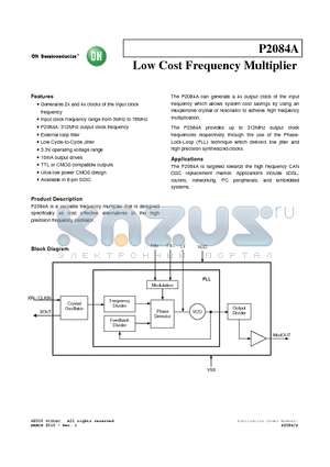 P2084A datasheet - Low Cost Frequency Multiplier