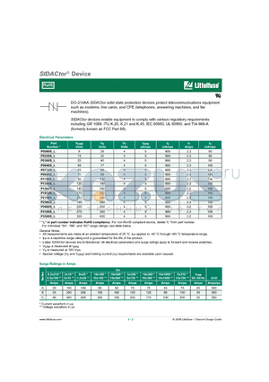 P2100S_L datasheet - SIDACtor^ Device