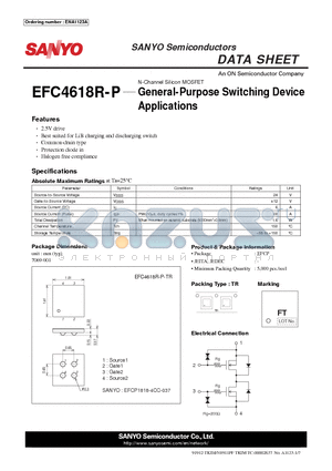 EFC4618R-P-TR datasheet - General-Purpose Switching Device Applications