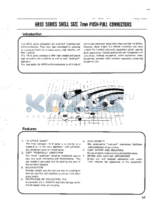 HR10G-7R-4SC datasheet - HR10 SERIES SHELL SIZE 7mm PUSH-PULL CONNECTORS