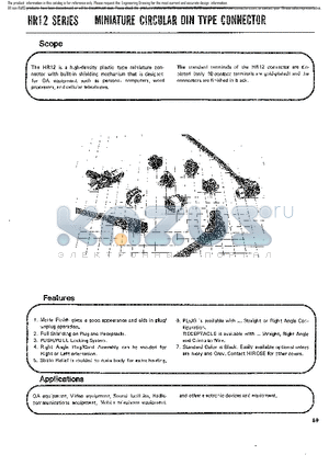 HR12-10PA-8SC datasheet - MINIATURE CIRCULAR DIN TYPE CONNECTOR