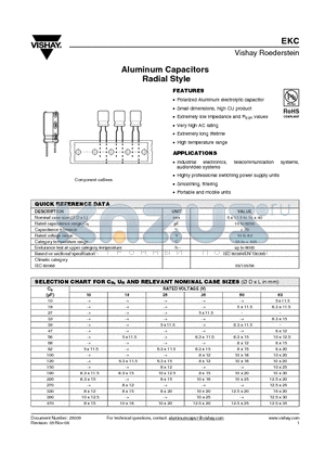MALREKC00JU447D00F datasheet - Aluminum Capacitors Radial Style