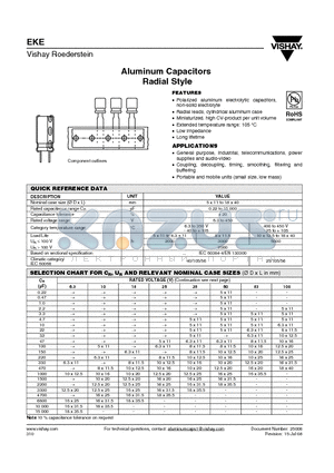 MALREKE00JS447D00K datasheet - Aluminum Capacitors Radial Style