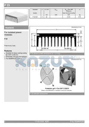 P23 datasheet - For isolated power modules