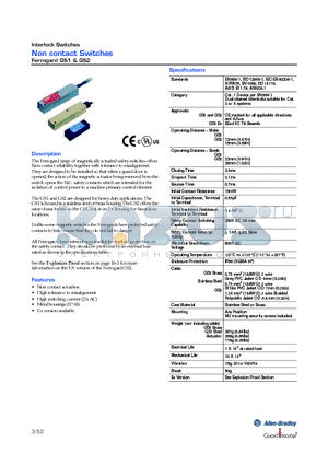 GS2 datasheet - Non contact Switches