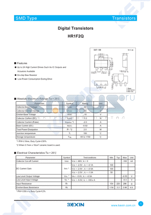 HR1F2Q datasheet - Digital Transistors