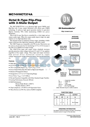 MC74VHCT374ADWRG datasheet - Octal D-Type Flip-Flop with 3-State Output