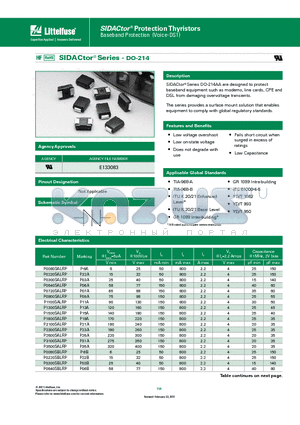 P2300SALRP datasheet - The series provides a surface mount solution that enables equipment to comply