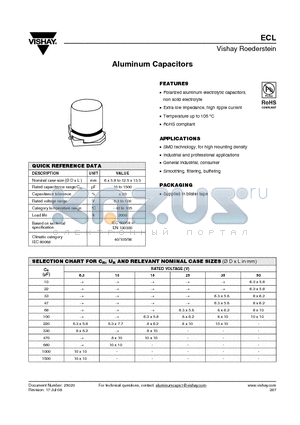 MALSECL00AG310HARK datasheet - Aluminum Capacitors