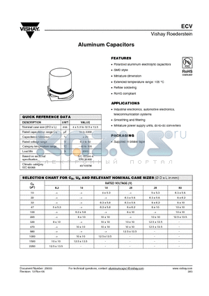 MALSECV00BB210DARK datasheet - Aluminum Capacitors
