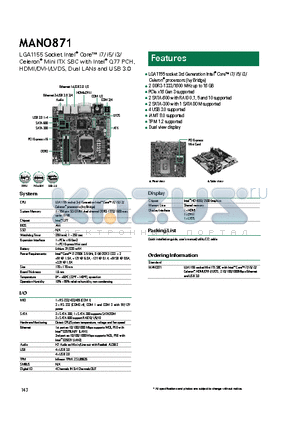 MANO871 datasheet - Dual view display