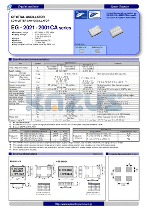 EG-2001CA datasheet - CRYSTAL OSCILLATOR