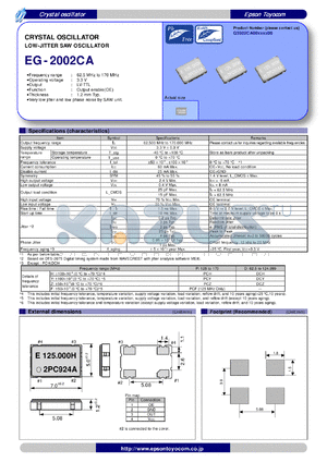 EG-2002CA datasheet - CRYSTAL OSCILLATOR