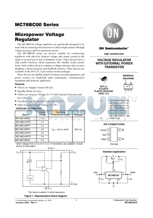 MC78BC33NTR datasheet - Micropower Voltage Regulator