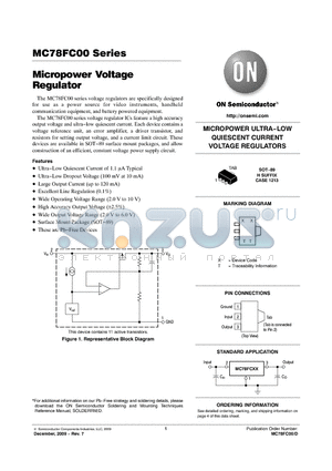 MC78FC00 datasheet - Micropower Voltage Regulator