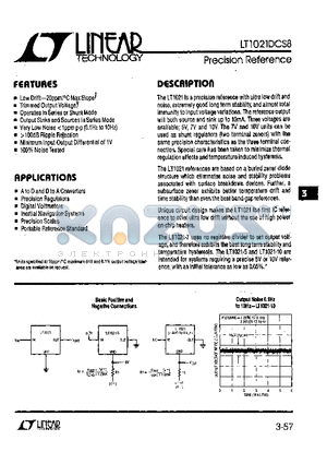 LT1021DCS8-10 datasheet - Precision Reference