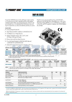 MAP140 datasheet - Universal Input 85-264 VAC