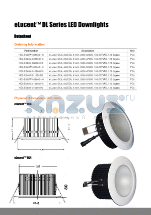 HDL-E datasheet - DL Series LED Downlights