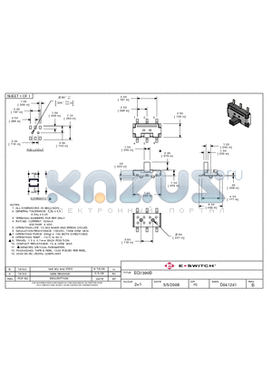 EG1390B datasheet - E-SWITCH EG1390B