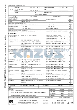 HR30-7PB-12S datasheet - SPECIFICATION SHEET