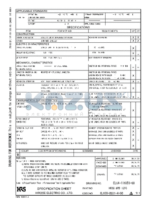 HR30-8PB-12PC datasheet - SPECIFICATION SHEET