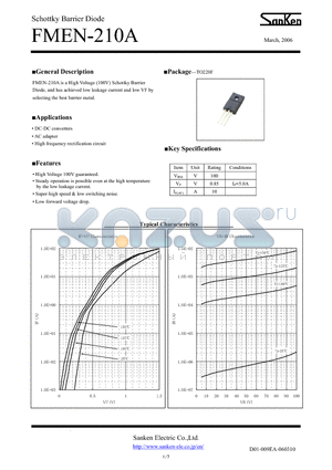 FMEN-210A datasheet - Schottky Barrier Diode