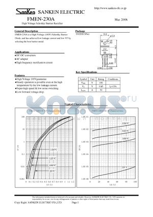 FMEN-230A datasheet - High Voltage Schottky Barrier Rectifier