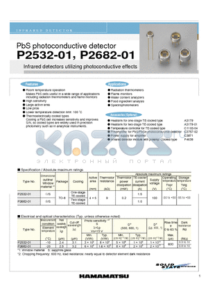 P2682-01 datasheet - PbS photoconductive detector