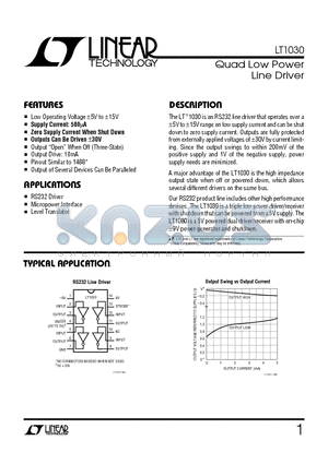 LT1030CJ datasheet - Quad Low Power Line Driver