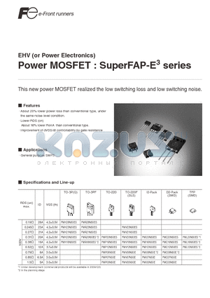 FMH25N50ES datasheet - This new power MOSFET realized the low switching loss and low switching noise