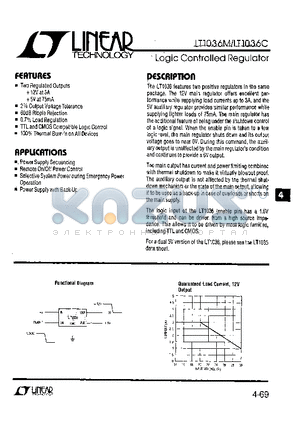 LT1036M datasheet - Logic Controlled Regulator