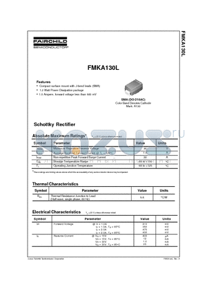 FMKA130L datasheet - Schottky Rectifier