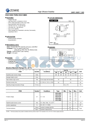 EGC10DH datasheet - High Efficient Rectifier