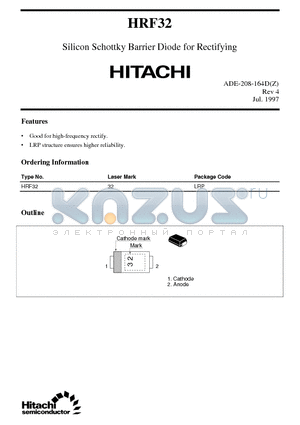 HRF32 datasheet - Silicon Schottky Barrier Diode for Rectifying