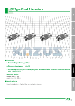 HRFC-AT11K-A10 datasheet - FC Type Fixed Attenuators