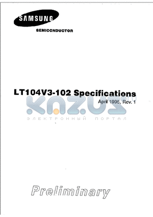 LT104V3-102-01 datasheet - COLOR ACTIVE MATRIX TFT LIQUID CTYSTAL DISPLAY USING AMORPHOUS SILICON TFTS AS SWITCHING DEVICES