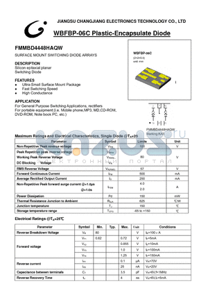 FMMBD4448HAQW datasheet - SURFACE MOUNT SWITCHING DIODE ARRAYS