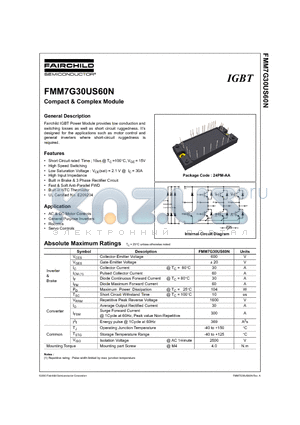 FMM7G30US60N datasheet - Compact & Complex Module