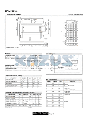 HDM20416H datasheet - HDM20416H