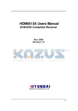 HDM8513A datasheet - DVB/DSS Compliant Receiver