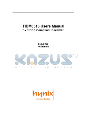 HDM8515 datasheet - DVB/DSS Compliant Receiver