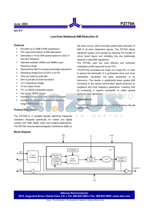 P2779A-08STF datasheet - Low-Cost Notebook EMI Reduction IC