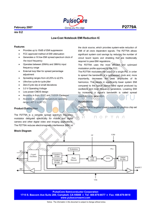 P2779AG-08-TT datasheet - Low-Cost Notebook EMI Reduction IC