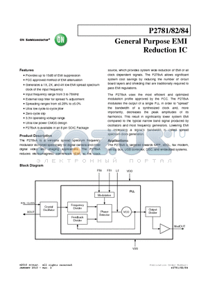 P2781 datasheet - General Purpose EMI Reduction IC