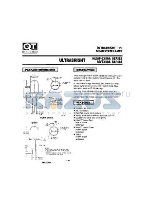 MV3450A datasheet - ULTRABRIGHT T-1 3/4 SOLID STATE LAMPS